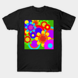 bright happy hippy flowers T-Shirt